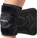 Pacchetto di ghiaccio APEXUP per il sollievo del dolore del ginocchio, grande avvoltoio riutilizzabile dopo la chirurgia, gel flessibile Cold Pack per le lesioni, sollievo del dolore per la schiena, spalla, gomito, caviglia e gamba (nero, L, 1PK)