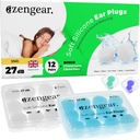 Tappi per l'orecchio per il sonno (14 coppie), Morbido Silicone Earplugs, riutilizzabile, sonno, rumore suono cancellando, Nuoto, Lavoro
