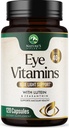 Vitamine Occhiali & Integratore Minerale - Contiene Zinco, Rame, Luteina, & Zeaxanthin, Supporta Strain Occhi Secchi, Salute Visione per Adulti, Non OGM, Pillole Vegan per la Cura degli Occhi & Minerali Integratori - 120 Capsule