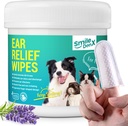 Depilazione dell'orecchio del cane - Trattamento dell'infezione dell'orecchio del cane Rilievo rapido dal prurito dell'orecchio e dall'infiammazione, le parrucche dell'orecchio del gatto delicatamente rimuovere Debris della cera dell'orecchio e Smelly (50 Pcs, lavanda)
