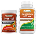 Migliore polvere di inositolo naturale 1 Lb & Magnesio Glycinate 425 mg