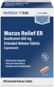 HealthCareAisle Guaifenesin 600 mg Extended Release - 100 compresse - Mucus Relief Expectorant for Chest Congestion Relief