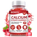 Citrato di calcio 1200mg Gummies con vitamina D3: con calcio magnesio zinco vitamina D3 K2 per Bone muscolo Immune - Ultimate Absorption Calcium Supplemento per le donne e gli uomini, senza zucchero