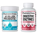 CHOICE del medico - Bundle ottimale per la salute del fegato: 60 miliardi di probiotici 60ct + enzimi digestivi 90ct per il comfort digestivo e il supporto immunitario