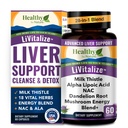 Detox e riparazione del fegato – 28-in-1 supporto del fegato - latte Thistle Dandelion NAC Alpha Lipoic Acid Artichoke & Reishi Chaga Turkey Tail Mushroom – Active Liver Health Supplement, 1540mg (60 capsule)