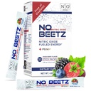 N.O. Beetz Nitric Oxide Supplemento per Pre-Workout & Endurance | Beetroot, Peak ATP & Electrolytes for Energy & Hydration | Boosts Blood Flow & Muscle Recovery | No Mess, 30 Servings