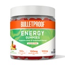 Gommie tropicali senza zucchero a prova di proiettile, 60 conteggio, supplemento per l'energia giornaliera e sostenuta con 100mg CoQ10, valore giornaliero di B12, olio di ottano di cervello 100mg