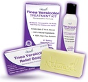 Naturasil Antifungal Tinea Versicolor Kit di trattamento Gentle & Fast Relief per tutti i tipi di Tinea, Folliculitis, Itch & Chilblains| Sicuro per bambini & Adults| Lozione di zolfo (4oz) + 1 sapone di sollievo (4oz)