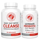 Silver Fern Gut Rehab Kit - 30 giorni di alimentazione - Cleanse Daily (1 bottiglia = 120 capsule) & Ultimate Probiotic (1 bottiglia = 60 capsule) - Immunoglobulins & Spore Forming Probiotics