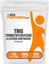 BulkSupplements.com Betaine Polvere anidra - Trimethylglyine, TMG Supplements, TMG Powder - Betaine TMG - Gluten Free, 1500mg per Serving, 500g (1.1 lbs)