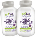 1000mg Latte Thistle aiuta a mantenere la funzione di fegato sano, ottimizzare la salute, rilascio rapido, integratori senza glutine - 6-mese di alimentazione (2 pacchetto)