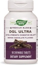 Via Natura DGL ULTRA 10:1 Extra Forza, 75 mg per porzione, Cioccolato tedesco aromatizzato, 90 Masticabili, Confezione da 2 (Packaging May Vary)