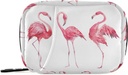 Watercolor Flamingos Pill Box 7 giorno Pill Case Travel Pill Organizer Bag con Zipper Portable Weekly Case Dimensioni compatte per il supporto supplemento di vitamina