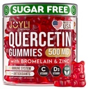 JOYLI Quercetin Gummies - Quercetin con Bromelain Zinc Vitamin C & Vitamin D3 - Quercetin Supplemento 500MG per Immune System & Allergy - Quercetin per Bambini e Adulti - 60 Quercetin Chewable