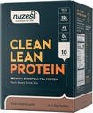 Nuzest - Pea Protein Powder - Clean Lean Protein, Premium Vegan Plant Based Protein Powder, Dairy Free, Gluten Free, OGM Free, Protein Shake, Rich Chocolate, 0,9 oz, (Pack of 10)
