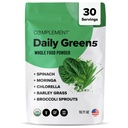 Polvere di Greens quotidiana di completamento, Super Greens polvere Superfood- Wholefoods, Polvere di clorella organica, polvere di succo di erba d'orzo, Broccoli Sprouts- Supporto immunitario, salute del cervello, Detox- 30 Servings