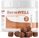 VetWELL Omega 3 Supplemento per cani con olio di Krill antartico, astaxantina, Omega 3 6 9, EPA, DHA per pelle e cappotto incredibili (60 conteggio)