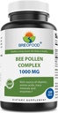 Brieofood Bee Pollen Complex 1000 mg 120 compresse - Realizzate con polline di ape, Propoli di ape, & polvere di gelatina reale