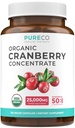 Estratto di mirtillo biologico Capsule - Super 50X Potency Cranberry Pills for Women to Support Urinary Tract Bladder and Kidney - Vegan Non-GMO USDA Organic & North American Sourced (4 mesi di alimentazione)