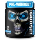 JNX SPORTS The Curse! Polvere pre allenamento per uomini e donne, caffeina, Beta-Alanina, Creatina, L-Citrullina, 50 selezioni, Blue Raspberry Flavor – Boost Energy, Forza & Focus
