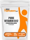 BulkSupplements.com Polvere di vitamina B12 pura - come Cyanocobalamin, integratori di vitamina B, supplemento Cyanocobalamin B12 - prodotto puro, selezioni multiple, 50g (1,8 oz) (pacchetto di 1)