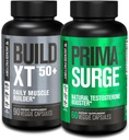Jacked Factory Build XT 50+ Daily Muscle Builder (90 capsule) Booster di testosterone PRIMASURGE per gli uomini (60 capsule) per la vitalità, la crescita muscolare e l'energia