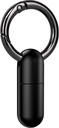 Micro portachiavi portachiavi Titanium Mini contenitore impermeabile per la medicina di emergenza, tasca del purè di viaggio (nero)