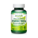 Vitamina C 1500mg – Ascorbato di calcio ad alto assorbimento per il supporto immunitario e antiossidante – 150 capsule vegetali