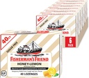 Gocce di tosse dell'Amico del pescatore, Suppressante della tosse e Lozenges della gola del tonno, Zucchero libero Honey-Lemon, 5.52mg Menthol, 240 gocce (6 confezioni da 40)