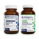 Metagenics Bundle - D3 5000 & UltraFlora Balance - 120 Softgels di D3 5000 per il supporto immunitario, Bone Health & Heart Health - 120 capsule di UltraFlora Balance per la salute digestiva