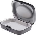 Custodia per apparecchi acustici Hard - Custodia protettiva portatile per BTE CIC ITE (nero)