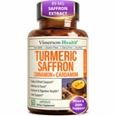 Integratori di zafferano – Estratto di chicco di caffè 89mg e 1000mg Miscela tumerica – Supplemento di curcuma con cannella di Ceylon e Cardamom per l'umore, la memoria e la salute degli occhi – Integratori congiunti per le donne e gli uomini – 60 Conte