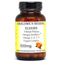 Barlowe's Herbal Elixirs Omegia SeaberryTM | Sea Buckthorn | Complete Omega 3, 6, 7, 9 Grassty Acids | 500mg Per Capsule | 60 Veggie Capsules | Glass Bottle | Stearate Free