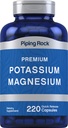 Piping Rock Potassium Magnesium Supplemento | 220 capsule | Non OGM, Gluten Free Premium Complex
