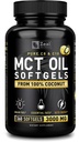 Pure MCT olio capsule (360 Softgels | 3000mg) 4 mesi alimentazione Keto pillole w cocco non raffinato - C10 & C8 benzina, energia, Octane Ketosis