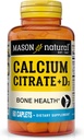 Mason Natural Calcium Citrate Plus Vitamina D3, 2 mesi di alimentazione, rafforza la funzione del muscolo & Bone Salute, 60 Caplets