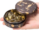 Cassa di pedaggio per borsa e tasca - Scatola di pedaggio giornaliero in metallo per viaggio, Portatile organizzatore di pedana impermeabile titolare del contenitore di medicina singola per vitamine, olio di pesce, integratori