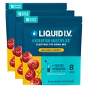 Liquido I.V.® Hydration Multiplier - Ciliegia dorata | Miscelatore per bevande elettrolitiche | 3 Pack (48 Serve)