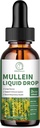 Gocce di Mullein per polmoni, Estratto di foglie di Mullein 1000MG per il supporto respiratorio, Immune & Digestion, con Quercetin, Marshmallow, Elderberry, Black Cumin Seed, Bromelain, Non-GMO, Vegan, 2 Fl Oz