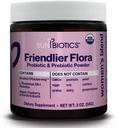 SUNBIOTICS Friendlier Flora - Miscela femminile, 20 miliardi di CFU di 6 Strains Probiotici, Donna Daily Digestive Vaginal & Immune Health, Non OGM e Gluten Free, 2 Ounce