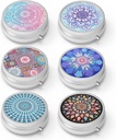 Pill Box 3 Compartment Piccolo caso di pillole,portabile per il supporto del contenitore del contenitore dell'organizzatore della pedana tascabile o del vaso per contenere vitamine, farmaci, olio di pesce e integratori(6PCS)