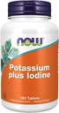 NOW FOODs Potassium Plus Iodine180 Tabs, 180 CT