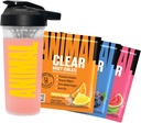 Animal Clear Whey Protein Isolate Sampler Pack & Shaker Bottiglia - Deliciously Juicy 20g Protein, Watermelon Limeade, Blueberry Acai, Ananas Orange, 3 Single-Serving Packets