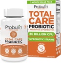 Probulin Total Care Probiotici Supplemento, Daily Gut, Digestivo e Immune Salute Probiotici Capsule per Uomini e Donne, 20 miliardi di CFU, Vegan, 90 Conte Bottiglia