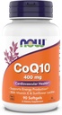 NOW Integratori alimentari, CoQ10 400 mg, Grado farmaceutico, Forma All-Trans Prodotto da Fermentazione, 90 Softgels