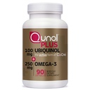 Qunol Plus Ubiquinol CoQ10 100mg con Omega 3 Fish Oil 250mg, supplemento antiossidante ad alta resistenza, 90 Conte