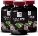 Natural Hair Complex - Gray Hair Reverse - Vibrancy fresca, Risveglio di colore, Tono di capelli, Vibranza di ripristino, Rifiuto di colore, Capelli, Aspetto giovanile, Luminoso Capelli 3 Bottiglie 180 Capsule