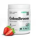 Polvere di Husk di Psyllium di ColonBroom (Strawberry) - Pulitura del colon per il sollievo di Bloating & Gut Salute - Polvere di fibra di ginestra del colon Bevanda - Vegan, Gluten Free, Non-GMO Fiber Powder Supplement, 50 Servings
