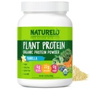 NATURELO Plant Protein Powder, Vanilla, 22g Protein - Non OGM, Vegan, Senza Glutine, Latticini o Soia - Nessun Gusto Artificiale, Colorazione Sintetica, Preservativi o Additivi - 20 Serve