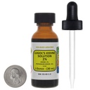 Iodio di Lugol / 2% Soluzione / 1 Oz in una bottiglia di vetro di ambra / Dropper gratuito